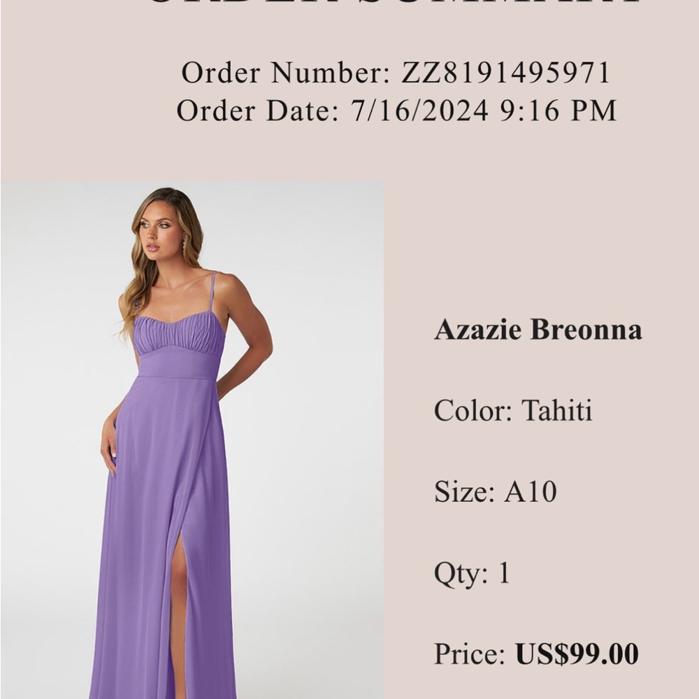 Azazie Breonna Maxi Dress in Tahiti Purple